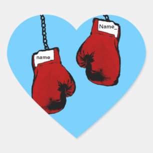 Sticker Cœur Gants de boxe