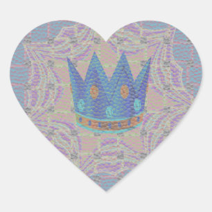 Sticker Cœur Gardez-le simple : Pastel Royal Clarity Motif Art