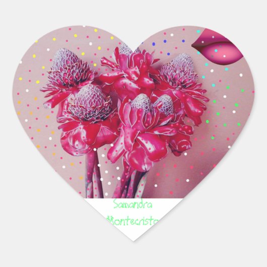 Sticker Cœur Gardez-moi près de votre coeur > Partout ! ! ! (Devant)