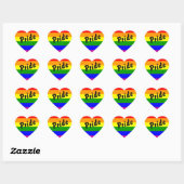 Sticker Cœur Gay pride Arc-en-ciel - Coeur (Feuille)