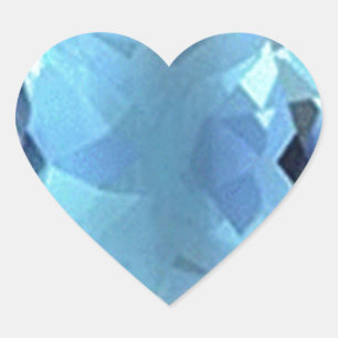 Sticker Cœur Gem Aqua Aquamarine Cadeaux de Sharles