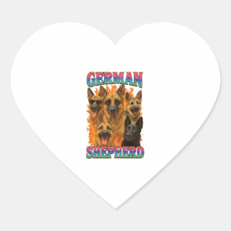 Sticker Cœur German Shepherd 