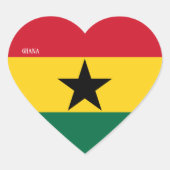 Sticker Cœur Ghana Drapeau splendide patriotique (Devant)