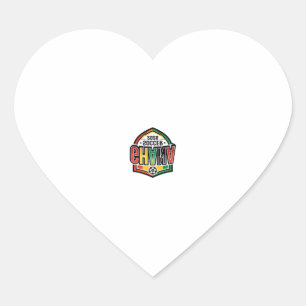 Sticker Cœur Ghana Football 2026 Football Gras Pays Typographie