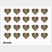 Sticker Cœur Gibbs Gibsone Tartan & Badge (Feuille)