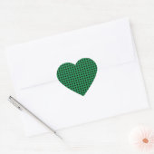 Sticker Cœur Ginham vert et noir (Enveloppe)