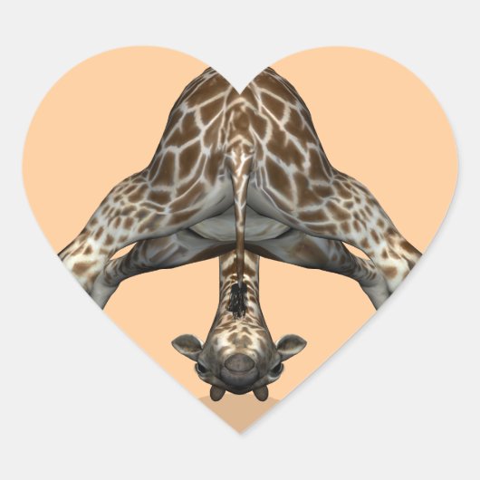 Sticker Cœur Girafe flexible (Devant)