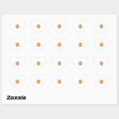 Sticker Cœur Giraffe Avec Cupcake (Feuille)