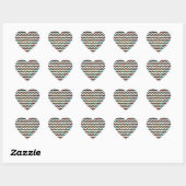 Sticker Cœur Giraffe Impression Brown et Turquoise (Feuille)