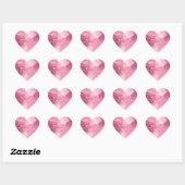 Sticker Cœur Girly Rose Gold Love (Feuille)