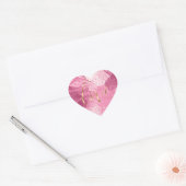 Sticker Cœur Girly Rose Gold Love (Enveloppe)