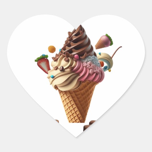 Sticker Cœur Glace (Devant)
