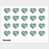 Sticker Cœur Glam Aqua Pine Green Love (Feuille)