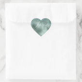 Sticker Cœur Glam Aqua Pine Green Love (Sac)