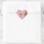 Sticker Cœur Glam Blush rose brillant étincelle (Sac)