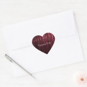 Sticker Cœur Glam Burgundy Red Glitzy Mariage (Enveloppe)