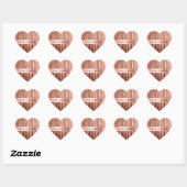 Sticker Cœur Glam Rose Gold Glitzy Sparkle (Feuille)