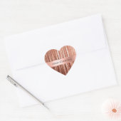 Sticker Cœur Glam Rose Gold Glitzy Sparkle (Enveloppe)