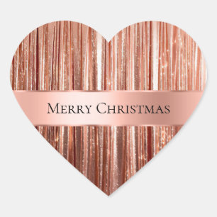 Sticker Cœur Glam Rose Gold Glitzy Sparkle