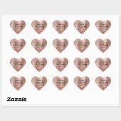 Sticker Cœur Glittery Rose Gold Foil 50e anniversaire (Feuille)