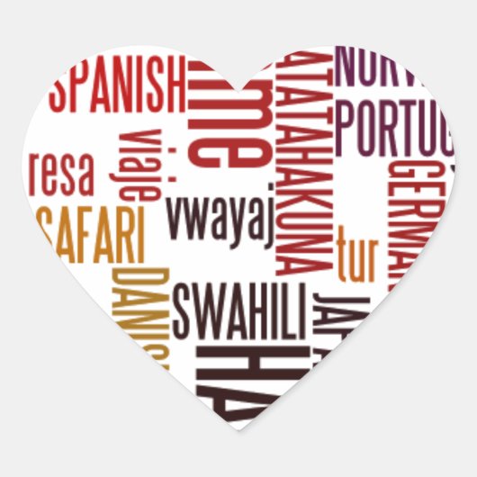 Sticker Cœur Global Groove : Hakuna Matata dans chaque langue (Devant)