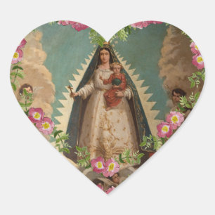 Sticker Cœur gloire à notre femme de charité