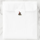 Sticker Cœur Gnome à cheval sur une parcelle (Sac)