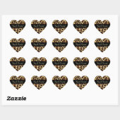 Sticker Cœur Gold Black Leopard Superbe 70e anniversaire (Feuille)