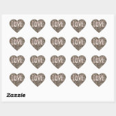 Sticker Cœur Gold Glam Empreinte de léopard Pink Love (Feuille)