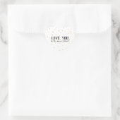 Sticker Cœur Gold Glam Hearts Love (Sac)