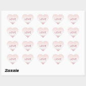 Sticker Cœur Gold Glitzy Sparkle Confetti Pink Glitter Love     (Feuille)