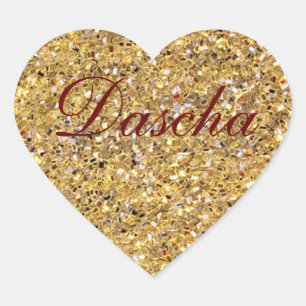 Sticker Cœur Gold Mosaique Heart