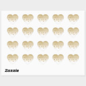 Sticker Cœur Gold Ombre Love (Feuille)