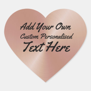 Sticker Cœur Gold personnalisé Rose
