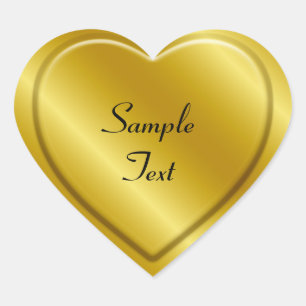 Sticker Cœur Golden Embossé