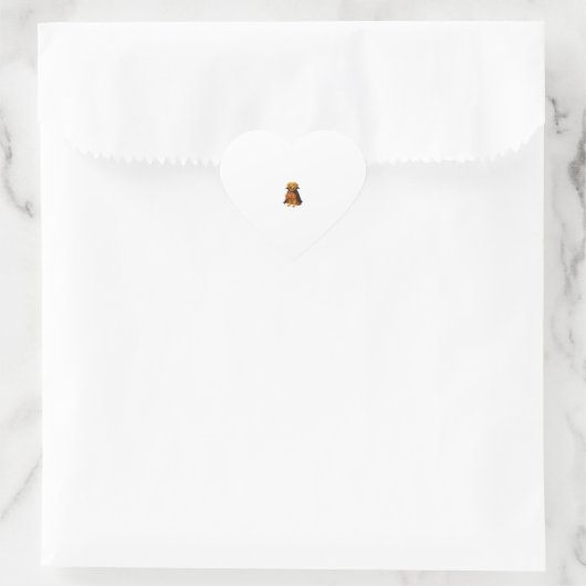 Sticker Cœur Golden Retriever Halloween Chien avec bonbon Citro (Sac)