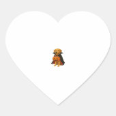 Sticker Cœur Golden Retriever Halloween Chien avec bonbon Citro (Devant)