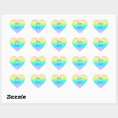 Sticker Cœur Gradient de Gorgeous Pastel (Feuille)