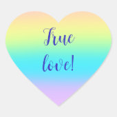 Sticker Cœur Gradient de Gorgeous Pastel (Devant)
