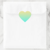 Sticker Cœur Gradient de Pastel Turquoise (Sac)