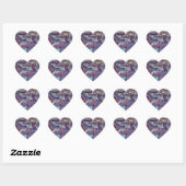 Sticker Cœur Graffiti violet sur Shutter (Feuille)