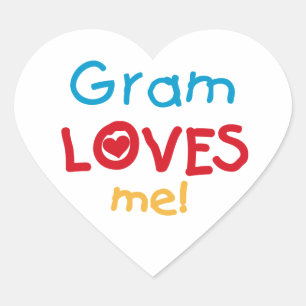 Sticker Cœur Gram Loves Me T-shirts et cadeaux