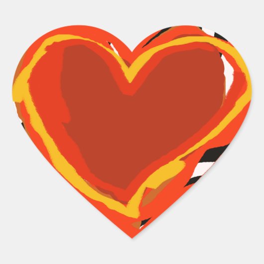 Sticker Cœur grand amour rouge, coeur (Devant)