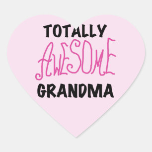 Sticker Cœur Grand-mère absolument géniale - Chemises et cadeau