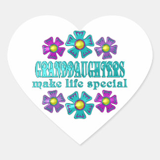 STICKER CŒUR GRANDDAUGHTERS MAKE LIFE SPECIAL