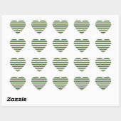 Sticker Cœur Grandes vertes et blanches (Feuille)