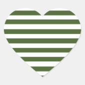 Sticker Cœur Grandes vertes et blanches (Devant)