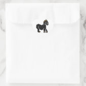 Sticker Cœur Graphique cool GORILLA - singe -primate - (Sac)