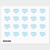 Sticker Cœur Graphique d'amour cool, Bleu (Feuille)