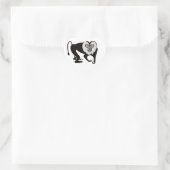 Sticker Cœur Graphique J'aime les MACAQUES à queue de lion - Fa (Sac)